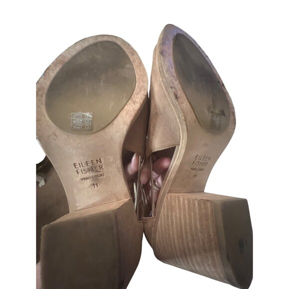 Eileen Fisher Womens Suede Open-Toe Block Heel Sandals Size 11 - Picture 7 of 8